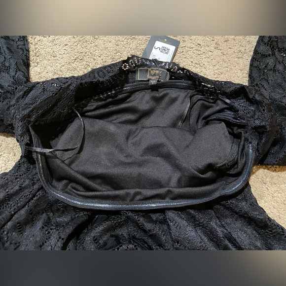 MISSMAY Women's Retro Floral Lace Long Sleeve Boat Neck Swing Dress Small NWT - Picture 6 of 14